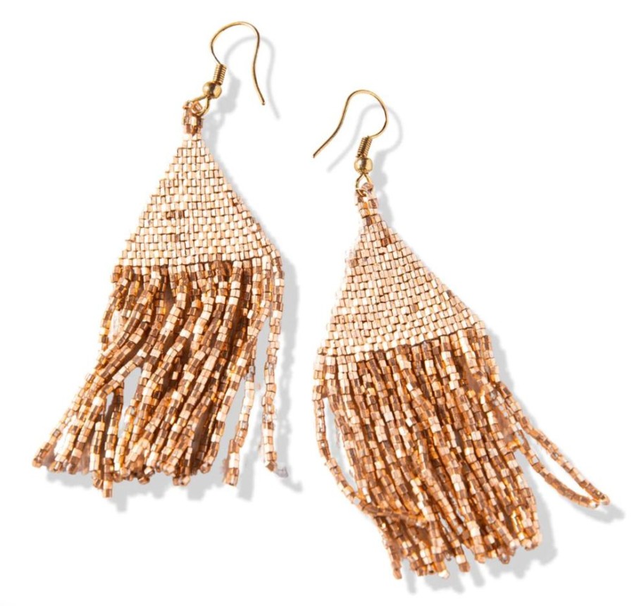 Jewelry Ink & Alloy | Rose Gold Luxe Petite Fringe Earrings