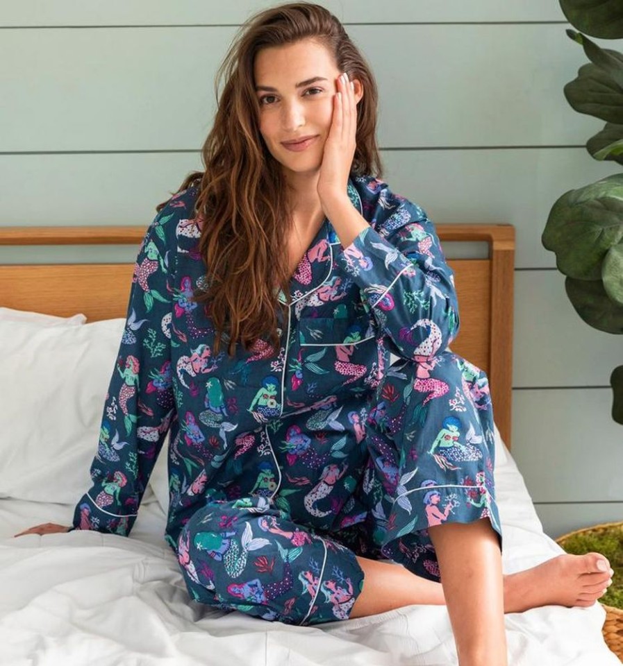 Clothing print fresh | Mythical Mermaids-Short And Pant Sleep Set