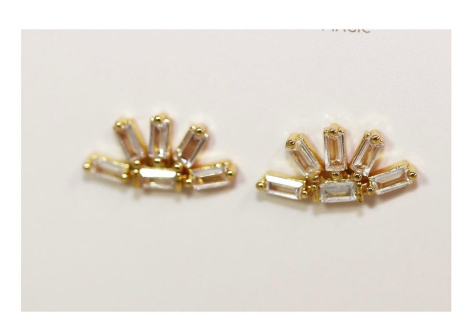 Jewelry Delilah Studios | Cz Fan Studs