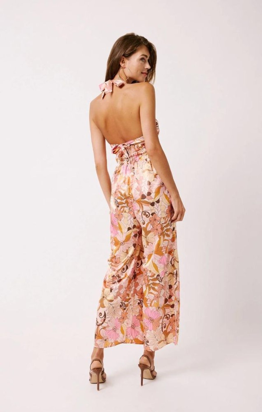 Clothing Raysfordays | Betony Jumpsuit Satin Bardot Floral