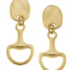 Jewelry Susan Shaw | Gold Horsebit Earrings