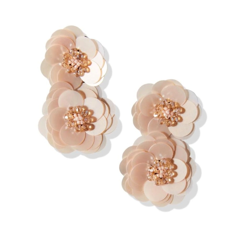 Jewelry Ink & Alloy | Double Flower Post Earrings