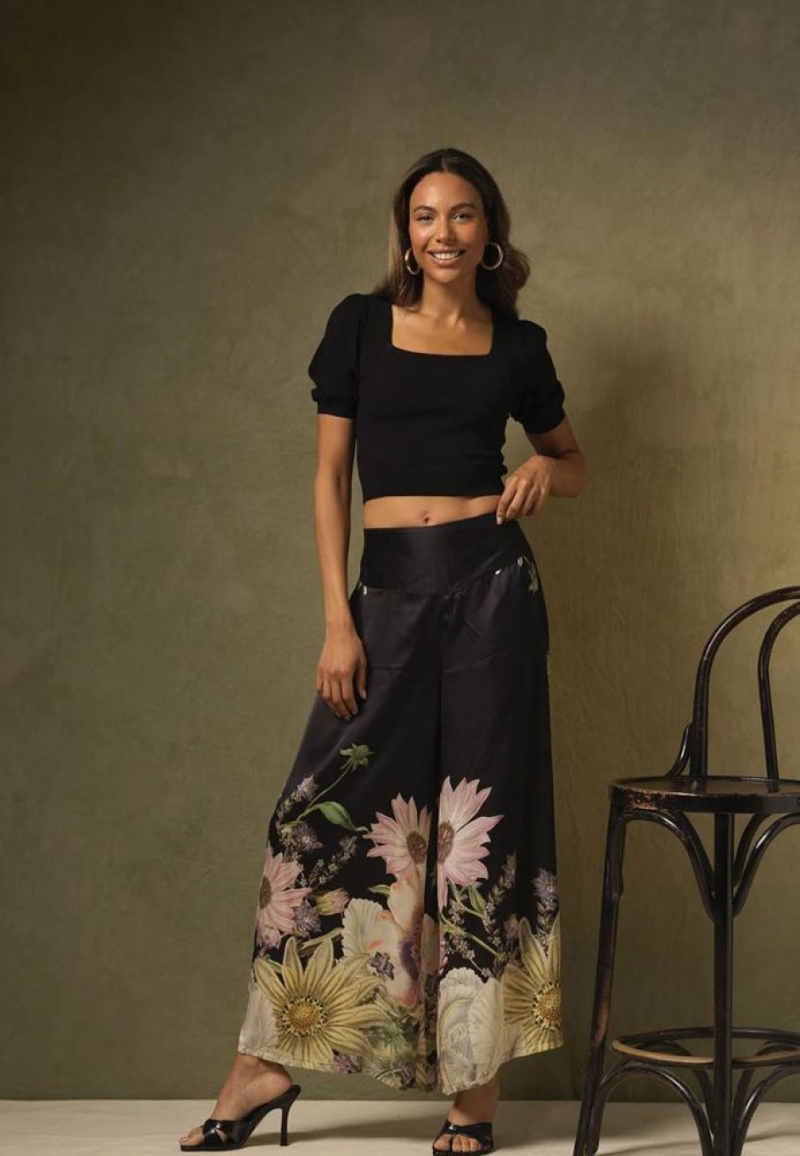 Clothing one hundred stars | Daisy Black Palazzo Pant