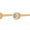 Jewelry Scream Pretty | Gold Plated December Birthstone Stud Earrings (Blue Topaz)