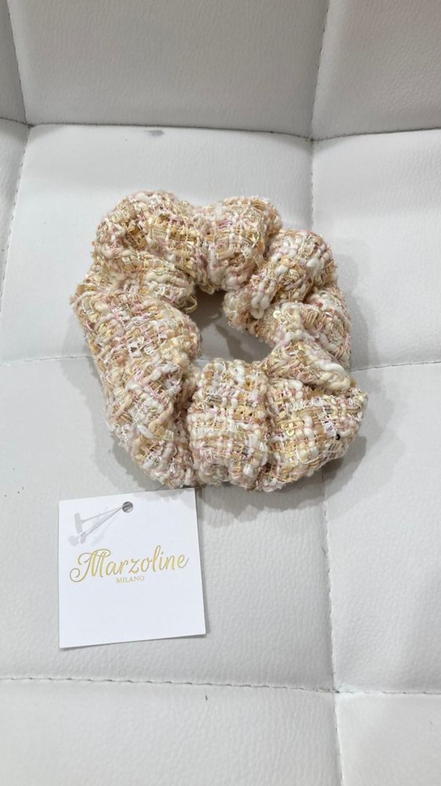 Bags & Accessories byEloise | Beige Multicolored Scrunchie