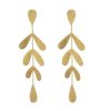 Jewelry Dinari | Long Leaf Gold Earrings