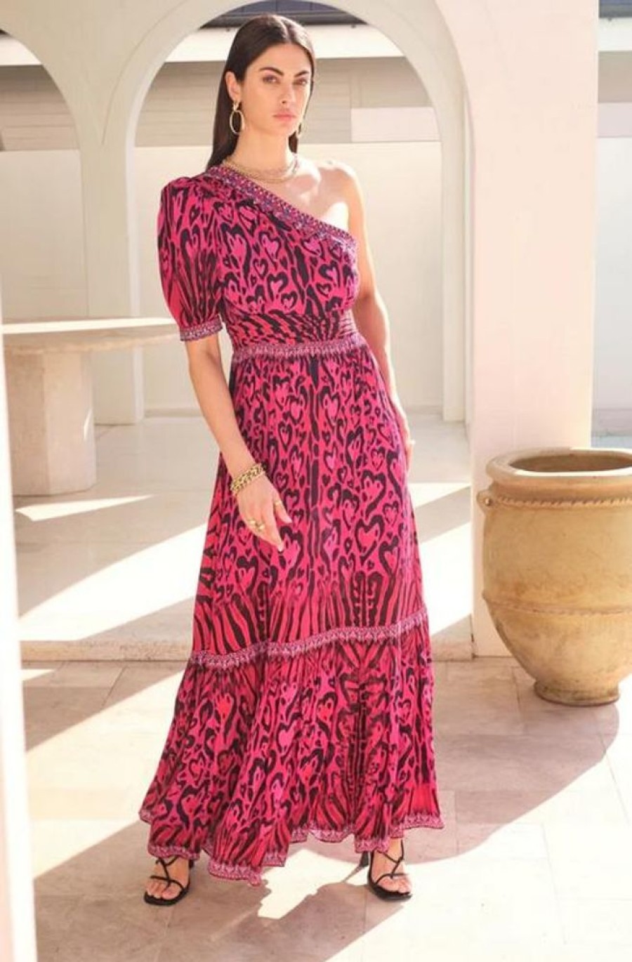 Clothing czarina | Heart Forever One Shoulder Maxi Dress