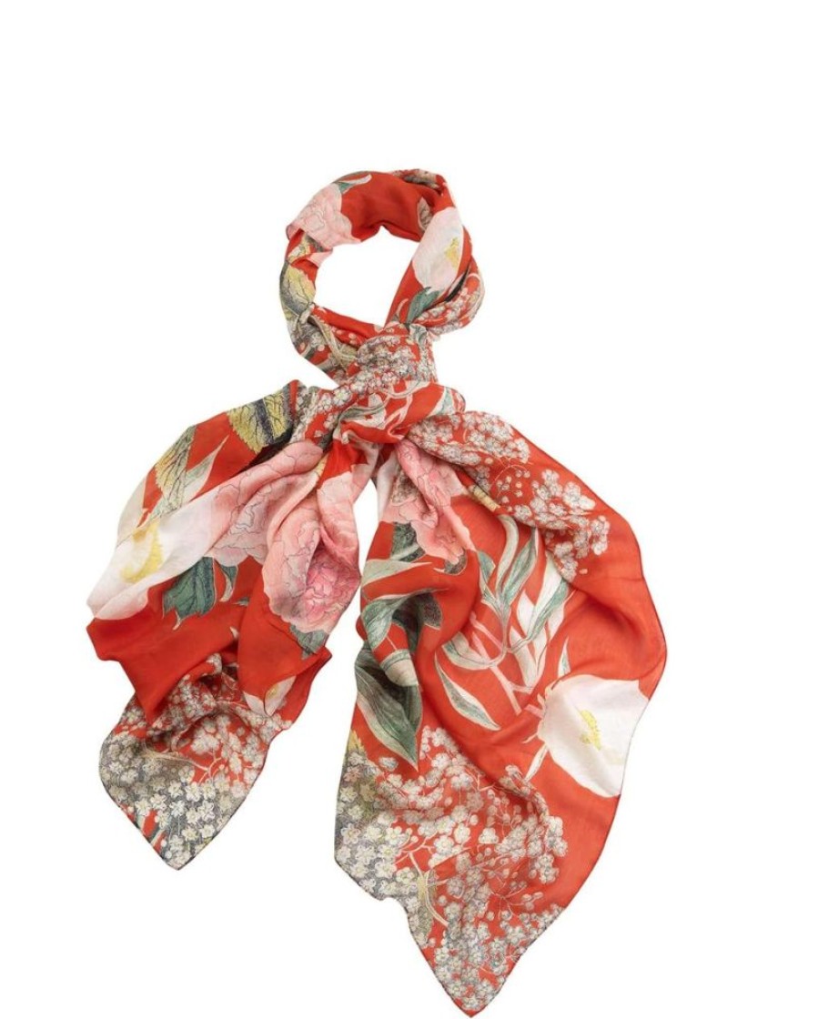 Bags & Accessories one hundred stars | Kew Elderflower Red Scarf