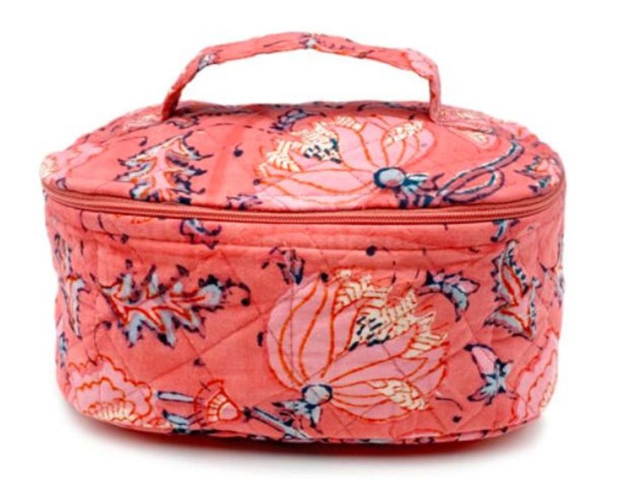 Makeup Anju Accessories | Small Cosmetics Case-Peony Blooms