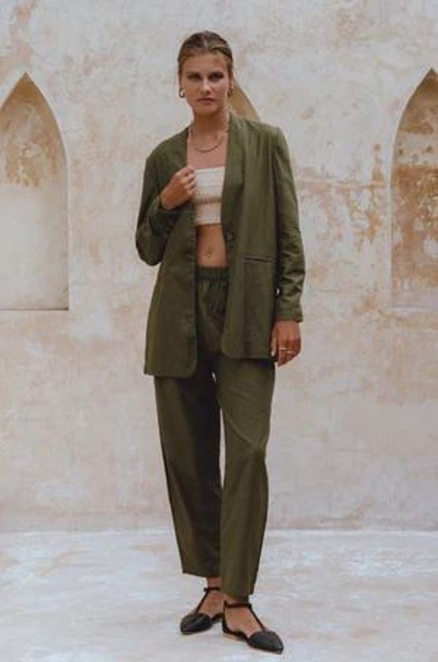 Clothing bali elf | Mia Linen Blazer And Pant Suit