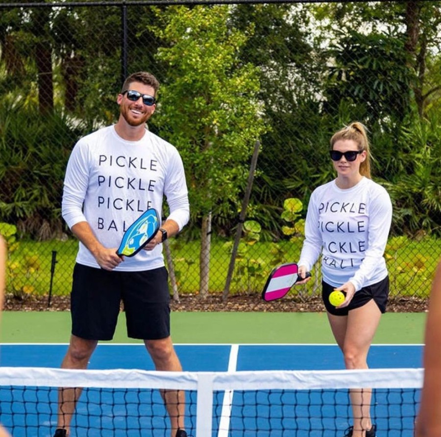 Clothing Cassine | Pickle Balls Long Sleeve Sun Shirt-Unisex