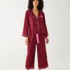 Clothing mer-sea | Satin Sailors Pajama Set-Garnet