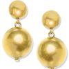 Jewelry Susan Shaw | Gold Plated Ball Dangle Earrings